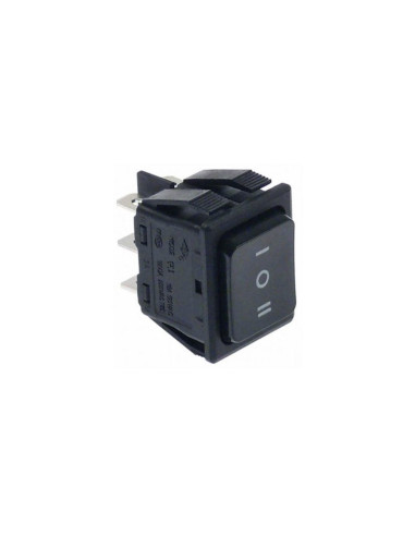 Interruptor basculante medida de montaje 30x22mm negro 2NO/2NO 250V 16A I O II301188 Ozti 6232.000193.07