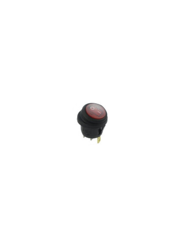 Interruptor basculante medida de montaje 20mm Rojo IP67 1NO 250V 16A 0-I empalme conector Faston 4,8mm KAN-B2-25P