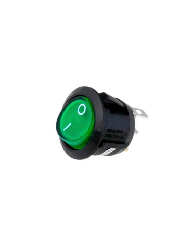 Interruptor basculante medida de montake 20mm verde 1NO 250V 16A 0-1 empalme conector Faston 4,8mm Ozti 6232.00011.01 348204