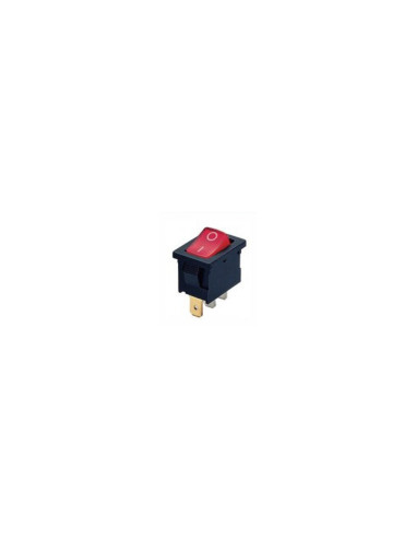 Interruptor basculante medida de montaje 19x13mm rojo 2NO 250V 13A iluminado 0-1 xck-017