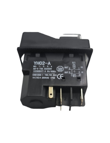 Interruptor Marcha-Paro pulsante YH02-A HBS 16A 250V 5 conectores