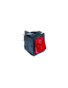 Interruptor basculante medida de montaje 30x22mm rojo 2NO 250V 16A  iluminado 0-I