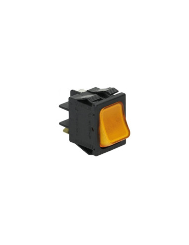 Pulsador basculante 30x22mm naranja 2NO/lámpara 250V 16A empalme conector Faston 6,3mm Fagor 12039115