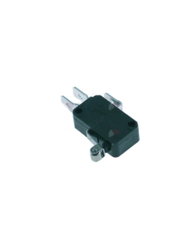 Micro-interruptor con palanca de rodillo 250V 16A 1CO empalme conector Faston 6,3mm