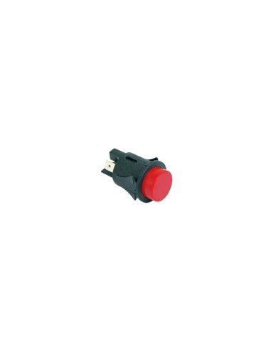 Pulsador medida de montaje ø25mm redondo rojo 1NO 250V 16A encendido empalme conector Faston 6,3mm 346535