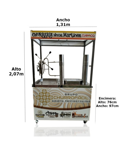 Churrería portátil para exteriores de cafeterías