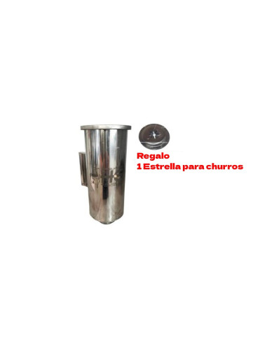 Vaso para dosificadora manual 2 kg adicional acero inox con cortador